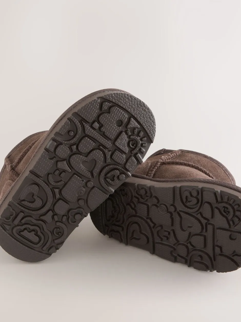 Boots*Next Chocolade Bruin Waterafstotend - Suède instaplaarzen