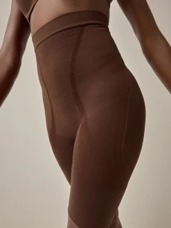 Shapewear|Next - Vormgevende naadloze slip voor gladdere dijen met stevige buikcorrectie Chocolade nude