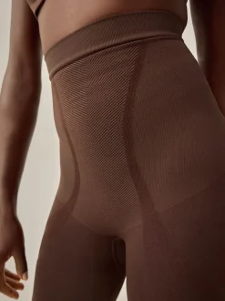 Shapewear|Next - Vormgevende naadloze slip voor gladdere dijen met stevige buikcorrectie Chocolade nude