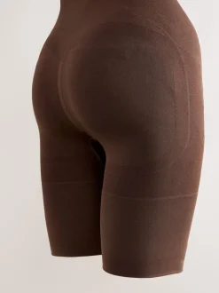 Shapewear|Next - Vormgevende naadloze slip voor gladdere dijen met stevige buikcorrectie Chocolade nude