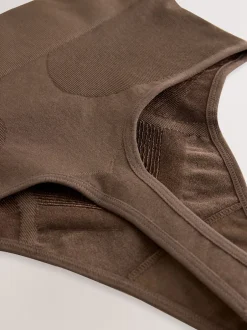 Shapewear*Next - Vormgevende naadloze slip voor gladdere dijen met stevige buikcorrectie Chocolade nude
