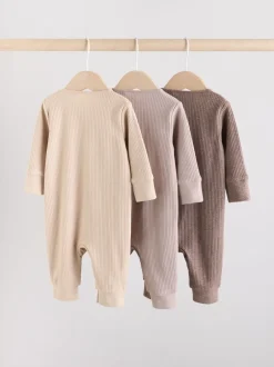 Multipacks|Babypakjes En Babypyjama's|Next Chocoladebruin - 3 Pack Baby slaappakken (0mnd-3jr)
