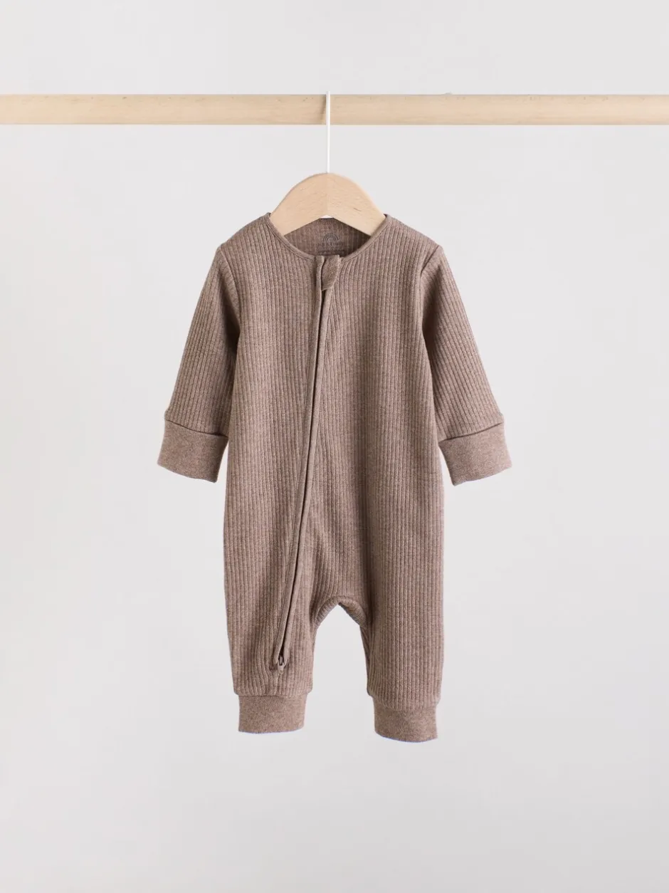 Multipacks|Babypakjes En Babypyjama's|Next Chocoladebruin - 3 Pack Baby slaappakken (0mnd-3jr)