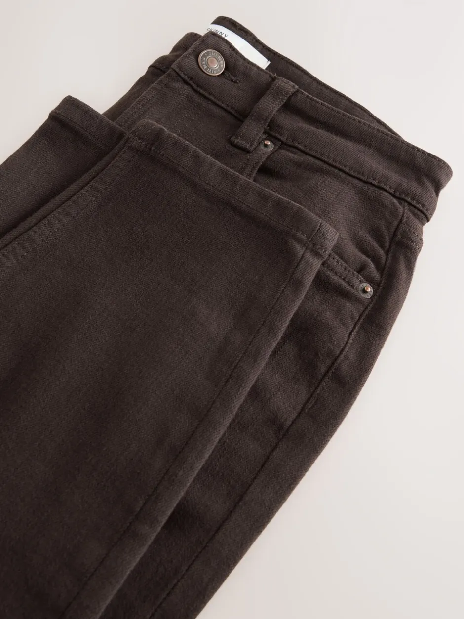 Jeans|Next - Authentieke relaxed skinny jeans Chocoladebruin