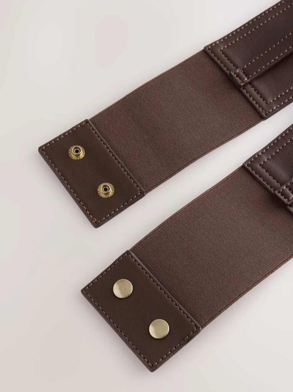 Ceintuurs*Next - Brede riem in korsetstijl Chocoladebruin