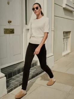 Broeken|Next - Corduroy skinny broek Chocoladebruin