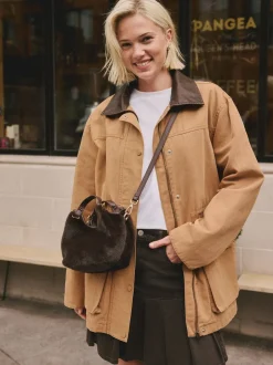 Tassen En Portemonnees|Next - Crossbodytas van imitatiebont Chocoladebruin