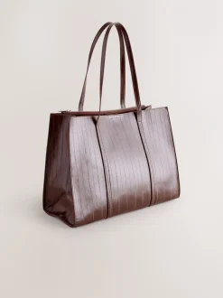 Tassen En Portemonnees*Next - Draagtas met structuur Chocoladebruin