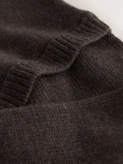 Gebreide Kleding|Next - Dubbellaagse trui van katoen/wolblend Chocoladebruin