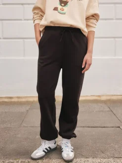Leggings En Joggingbroeken|Next - Essentiële jersey joggingbroek met manchetten Chocoladebruin