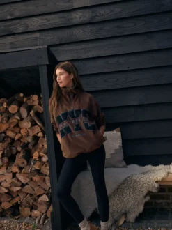 Hoody's En Sweatshirts*Next - Fleece trui met korte rits Chocoladebruin
