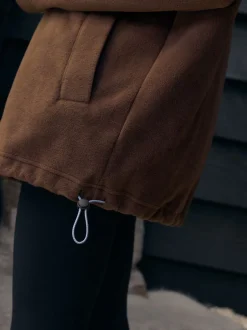 Hoody's En Sweatshirts*Next - Fleece trui met korte rits Chocoladebruin
