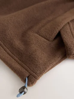 Hoody's En Sweatshirts*Next - Fleece trui met korte rits Chocoladebruin