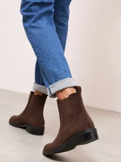 Boots*Friends Like These - comfortabele Chelsea-enkellaarzen Chocoladebruin