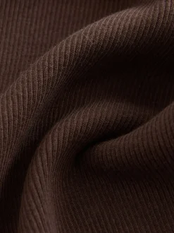 Broeken En Leggings*Next Chocoladebruin - Geribde uitlopende legging (3-16 jr)