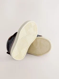 Boots|Next Chocoladebruin - Hoge schoenen met klittenbandsluiting