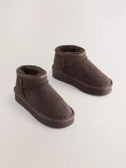 Boots|Next Chocoladebruin - Lage schoenen mini warmgevoerde waterafstotende suède Boots