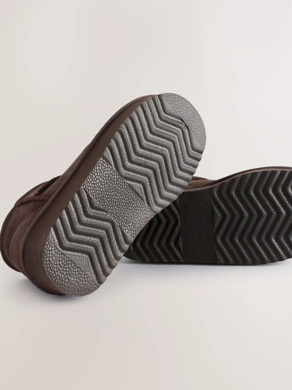 Boots|Next Chocoladebruin - Lage schoenen mini warmgevoerde waterafstotende suède Boots