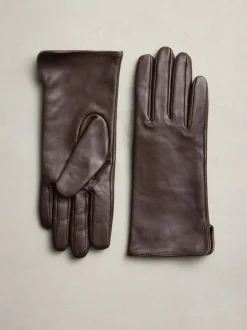 Mutsen, Handschoenen En Sjaals|Next Chocoladebruin - Leren handschoenen