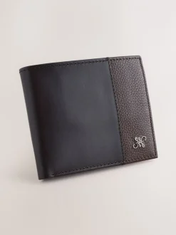 Portemonnees|Next - Leren portemonnee Chocoladebruin