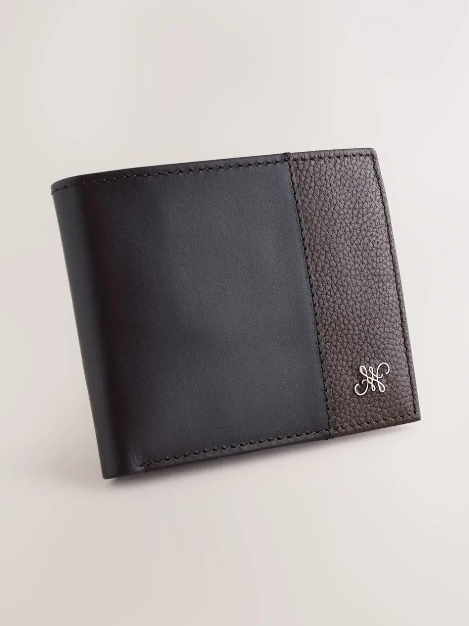Portemonnees|Next - Leren portemonnee Chocoladebruin