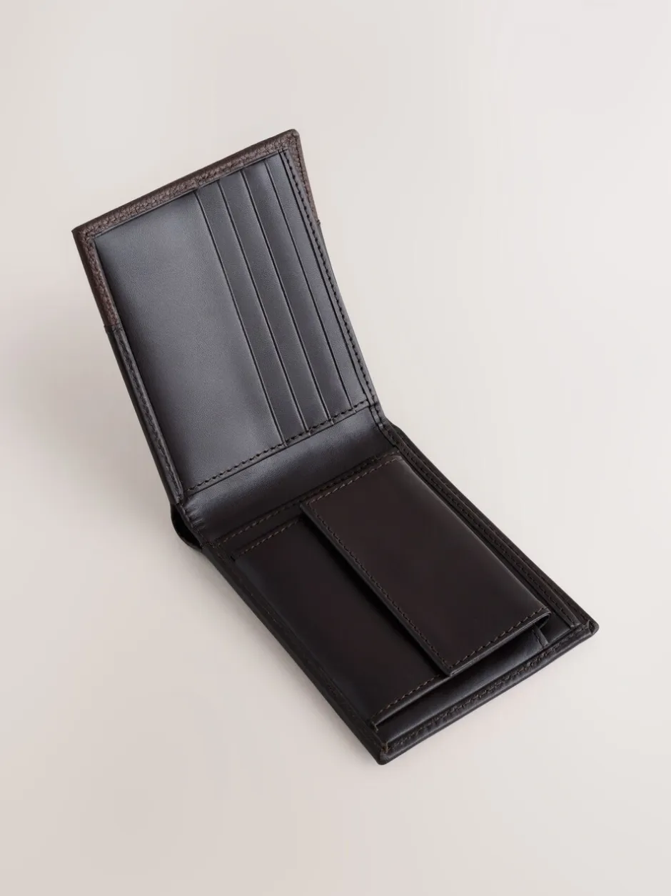 Portemonnees|Next - Leren portemonnee Chocoladebruin