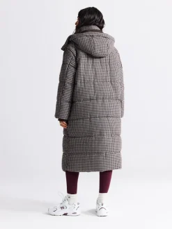 Jassen En Jacks*Next Chocoladebruin - Long Padded Check Longline Coat