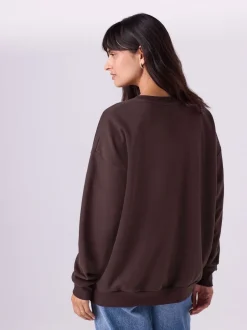 Hoody's En Sweatshirts|Moederschap*Next - Maternity Mini Me Sweatshirt Set Chocoladebruin