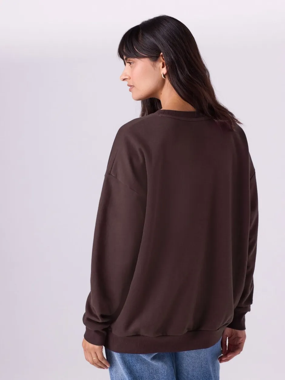 Hoody's En Sweatshirts|Moederschap*Next - Maternity Mini Me Sweatshirt Set Chocoladebruin