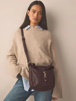 Tassen En Portemonnees*Next - Messenger Cross-Body Bag Chocoladebruin