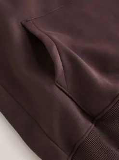 Sweaters En Hoody´S|Sweaters En Hoody´S|Next Chocoladebruin - Normale Pasvorm - Zwaargewicht Cotton Rich Jersey Hoodie