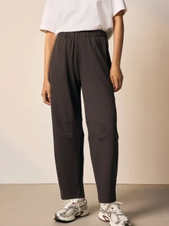 Leggings En Joggingbroeken|Next - Premium zware Slinky Barrel jeans Joggingbroeken Chocoladebruin
