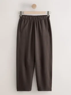 Leggings En Joggingbroeken|Next - Premium zware Slinky Barrel jeans Joggingbroeken Chocoladebruin