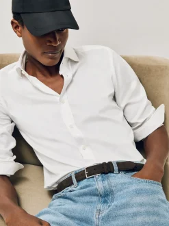 Riemen En Bretels|Reiss - - Dante - Suède riem Chocoladebruin