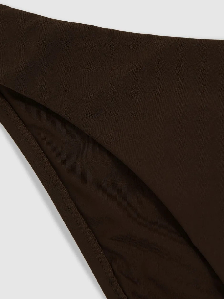 Badkleding*Reiss - Carina bikinibroekje met vaste zijkanten Chocoladebruin