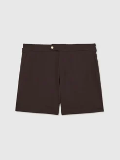 Badkleding*Reiss - Sun Side Adjuster zwemshort Chocoladebruin