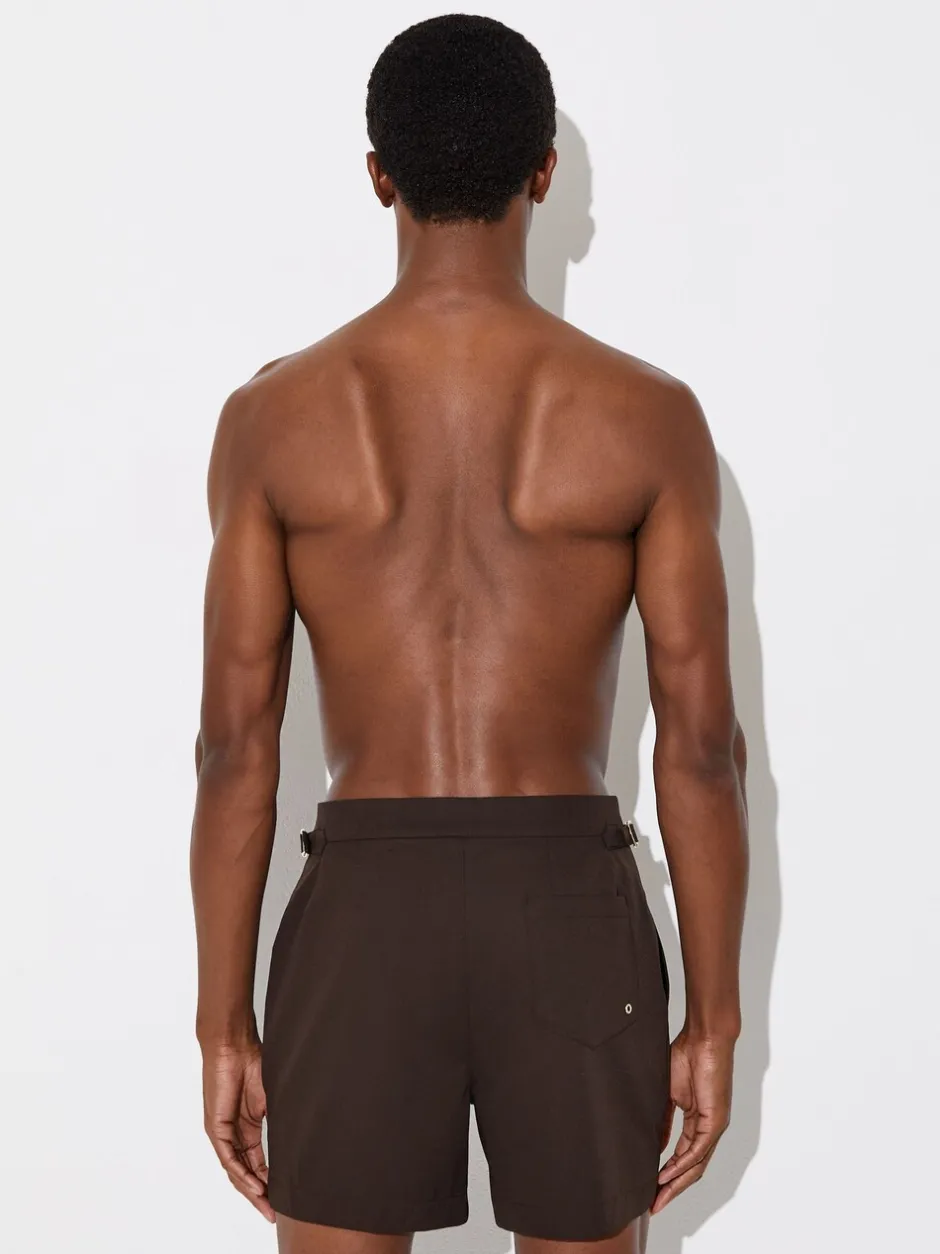 Badkleding*Reiss - Sun Side Adjuster zwemshort Chocoladebruin