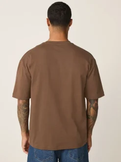 T-Shirts En Hemden*Next Chocoladebruin - Relaxed fit - Zwaar T-shirt