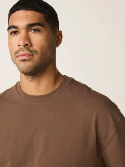 T-Shirts En Hemden*Next Chocoladebruin - Relaxed fit - Zwaar T-shirt
