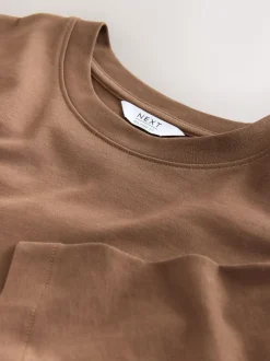 T-Shirts En Hemden*Next Chocoladebruin - Relaxed fit - Zwaar T-shirt