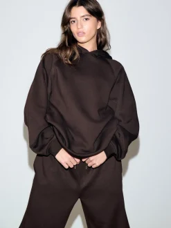 Hoody's En Sweatshirts*Next - Relaxte zware hoodie met normale lengte Chocoladebruin