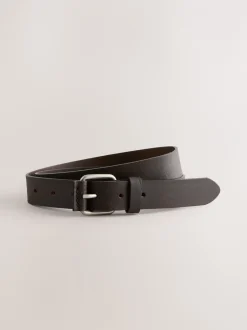 Riemen En Bretels*Next - Roller Tab Casual Leather Belt Chocoladebruin
