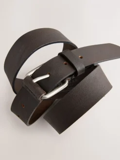 Riemen En Bretels*Next - Roller Tab Casual Leather Belt Chocoladebruin