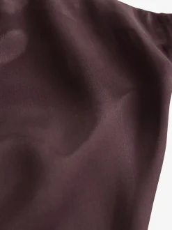 Rokken*Next Chocoladebruin - Satijnen midirok