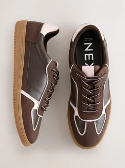 Sneakers*Next Chocoladebruin - Sneaker met veters