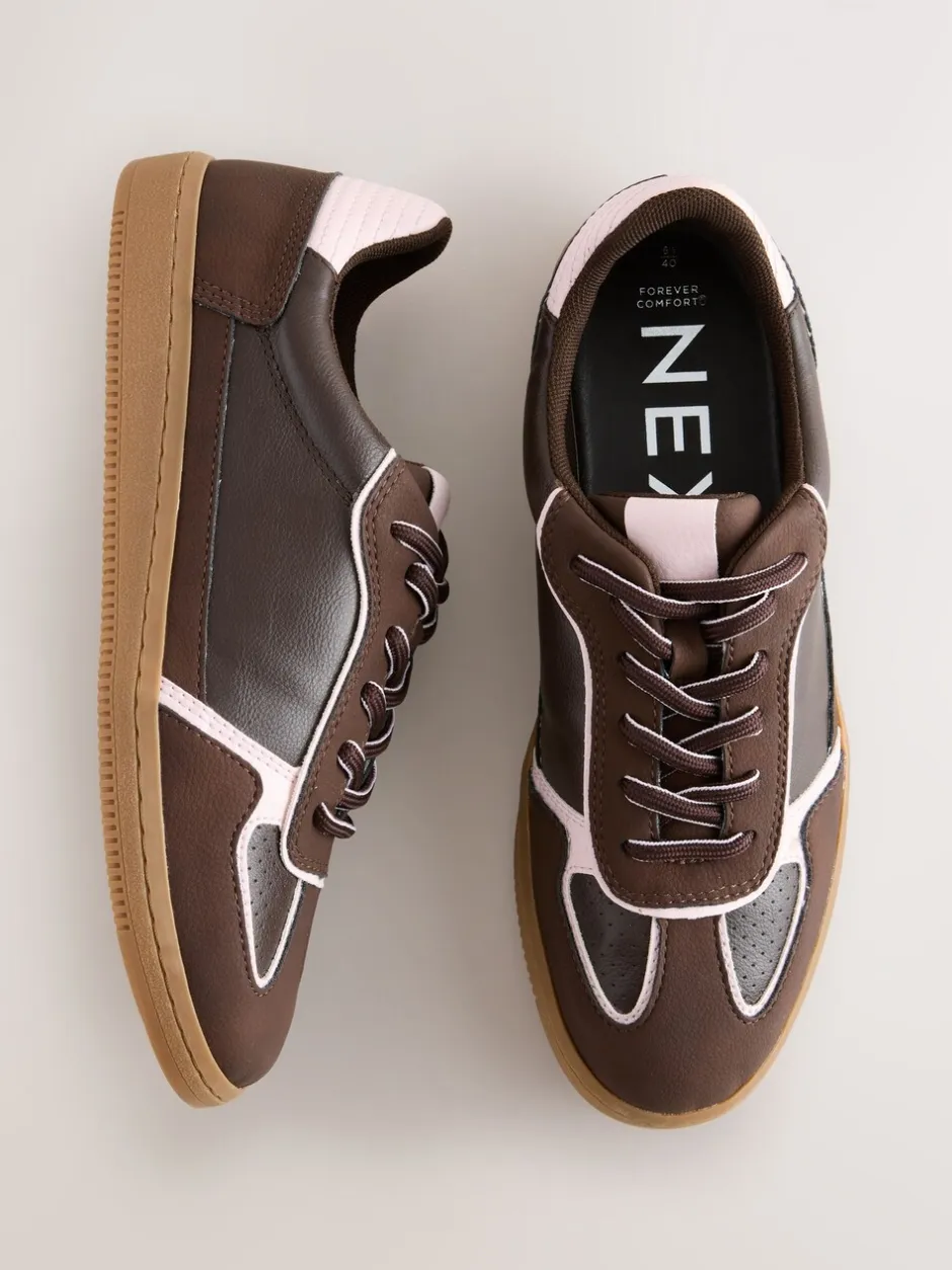 Sneakers*Next Chocoladebruin - Sneaker met veters