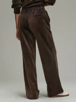 Leggings En Joggingbroeken|Next - Soft Feel Cord Wide Leg Trousers Chocoladebruin