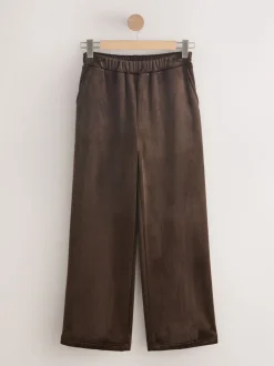 Leggings En Joggingbroeken|Next - Soft Feel Cord Wide Leg Trousers Chocoladebruin