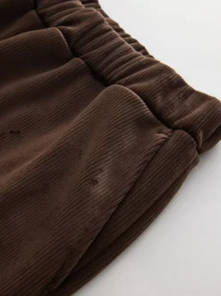 Leggings En Joggingbroeken|Next - Soft Feel Cord Wide Leg Trousers Chocoladebruin