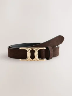 Ceintuurs*Next Chocoladebruin - Statement, normale suède riem met gesp